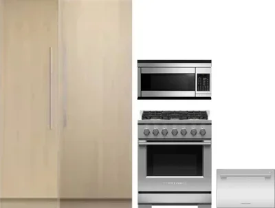 5 Piece Package Includes Refrigerator, Freezer, Range, Microwave And Dishwasher